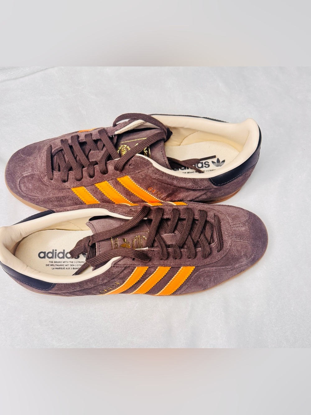 adidas Gazelle Indoor Brown Lucid Tangerine Orange Gum IH9659 - Picture 2 of 6